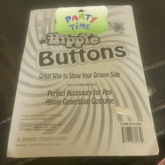 Party time hippie buttons - Picture 4 of 4